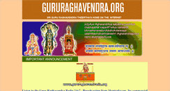 Desktop Screenshot of gururaghavendra1.org