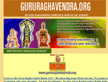 Tablet Screenshot of gururaghavendra1.org
